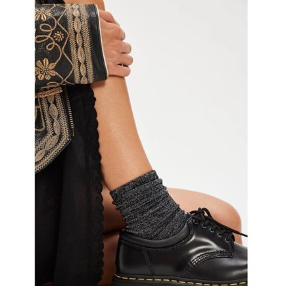 NWT Free People Lurex Sock Bundle (Black, Silver, Pink) - Size All - Picture 2 of 7
